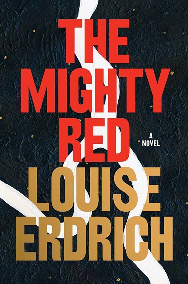 A black background with a white wavy line intersecting the title and author's name.
